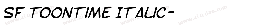 SF Toontime Italic字体转换